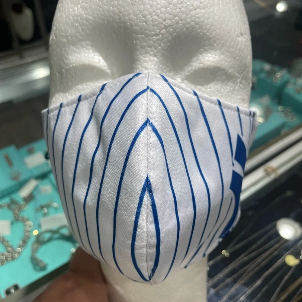 New York Yankees MLB Team Color Face Mask Logo ~ Adjustable ear laces